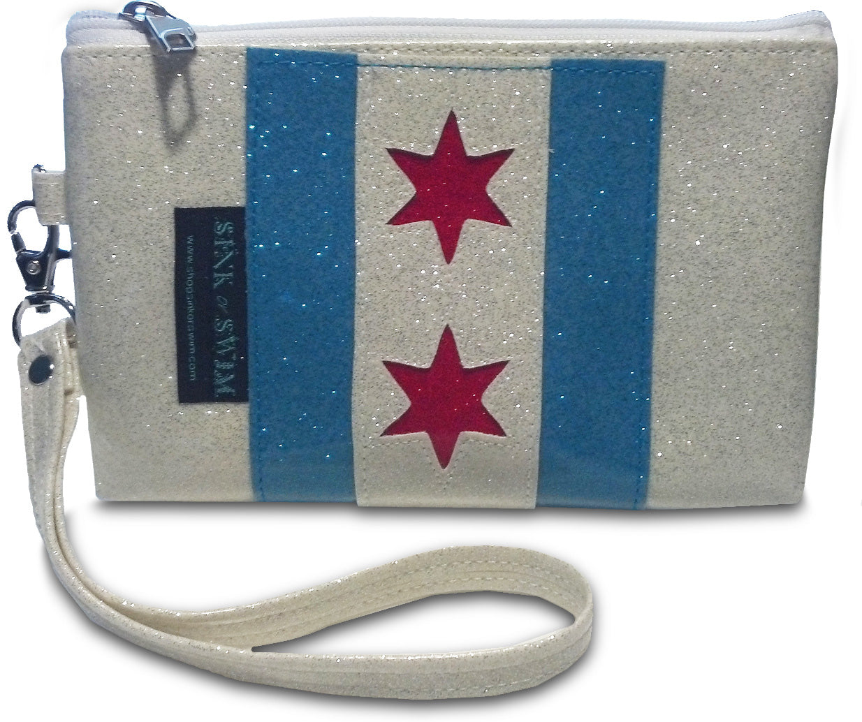 Chicago Flag Wristlet