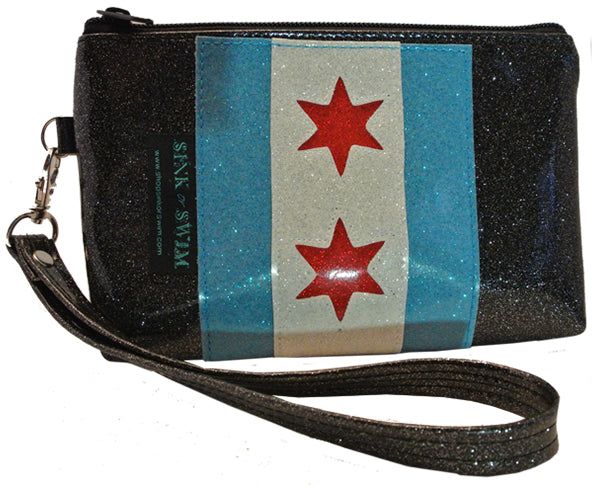 Chicago Flag Wristlet