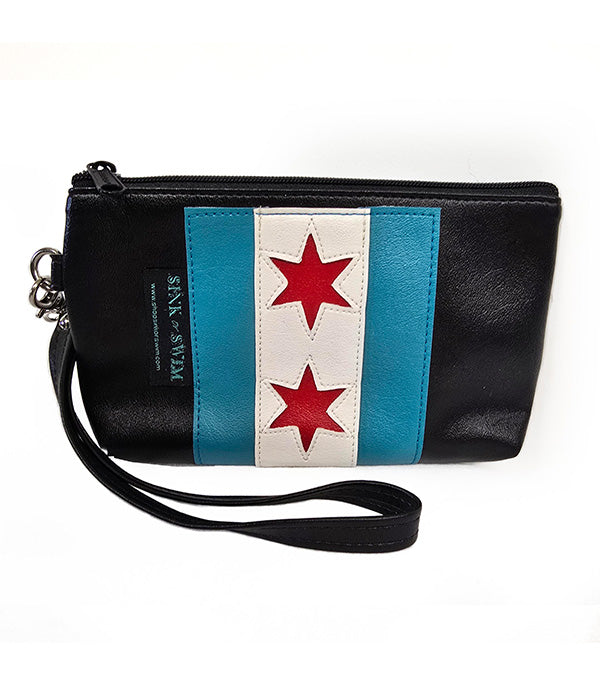 Chicago Flag Wristlet